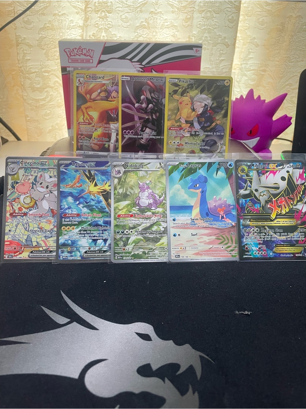 Pokemon Holo Card Assortment - Yellow, Blue, Purple, Green